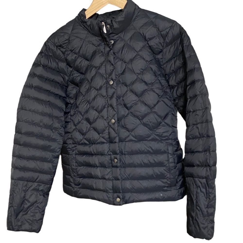 Lands End Down Puffer Coat Jacket women’s Size S (6-8) Black